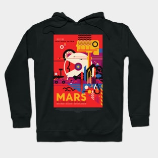 Mars Retro Poster Hoodie